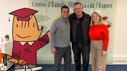 Albeiro Sánchez en la seva visita a l'IRE